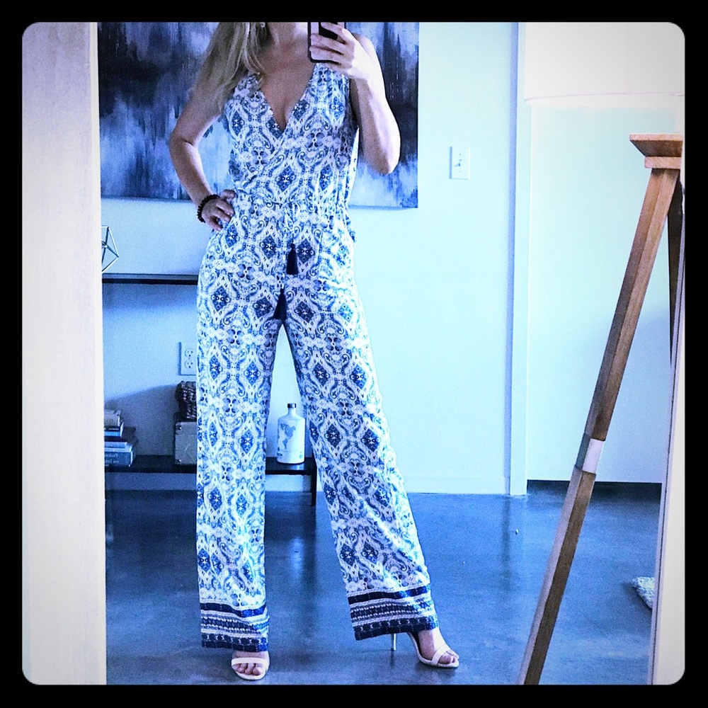 NEW - Never Used - Jumpsuit with drawstring waist.